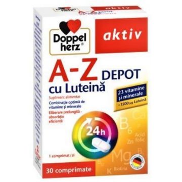 Doppelherz Aktiv A-Z retard cu luteina - 30 comprimate filmate