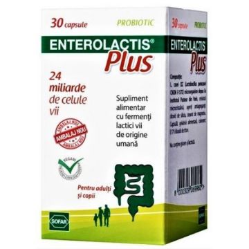 Enterolactis Plus - 30 capsule Sofar