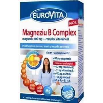 EuroVita Magneziu B complex - 42 comprimate