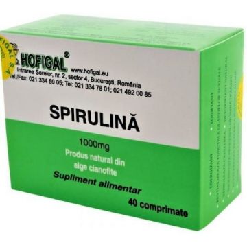 Hofigal Spirulina 1000mg - 40 comprimate