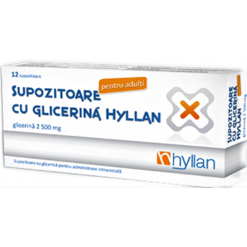 Hyllan supozitoare cu glicerina pentru adulti - 12 bucati