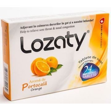 Lozaty cu aroma de portocala - 24 tablete de supt Sprint Pharma