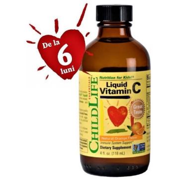 Secom Liquid Vitamin C 250mg pentru copii solutie orala - 118ml