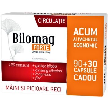 Zdrovit Bilomag Forte Circulatie - 90 capsule (pachet promo Bilomag Forte Circulatie - 30 capsule)
