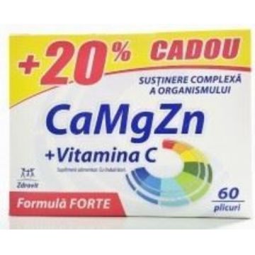 zdrovit ca+mg+zn+vit c forte ctx60 pl 20%cadou