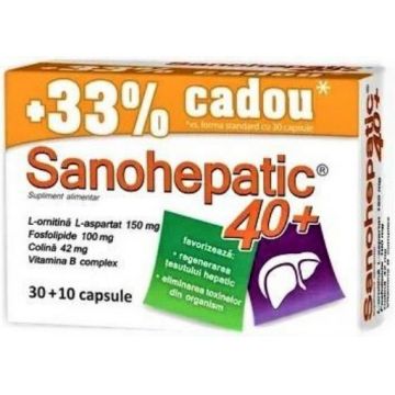 zdrovit sanohepatic 40+ctx30 cps+10 cps 33% cadou