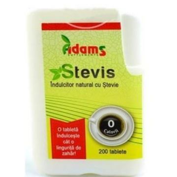Adams Vision Stevis indulcitor cu stevie - 200 tablete