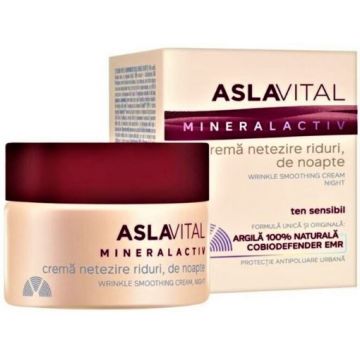 aslavital mineralactiv crema netezire riduri noapte 50ml