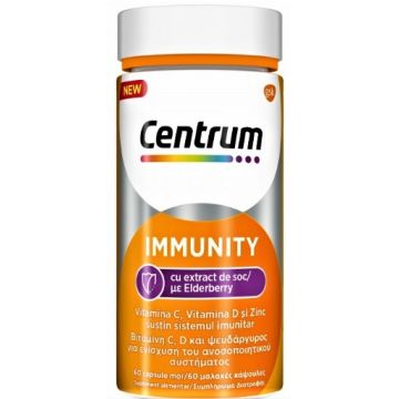 Centrum Immunity cu extract de soc - 60 capsule moi