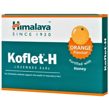 himalaya koflet-h portocale x 12 pastile de supt