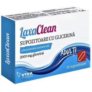 Vitalia K LaxaClean supozitoare cu glicerina pentru adulti - 10 bucati