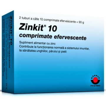 Zinkit 10mg - 20 comprimate efervescente Worwag