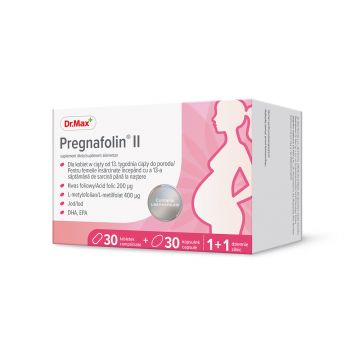 Dr. Max Pregnafolin II, 30 comprimate filmate + 30 capsule moi Dr. Max Pregnafolin II, 30 comprimate filmate + 30 capsule moi