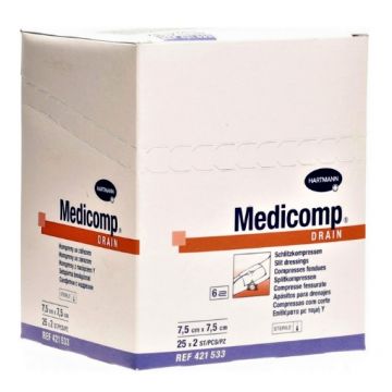 Hartmann Medicomp Extra comprese sterile 7.5cm/7.5cm - 25 bucati