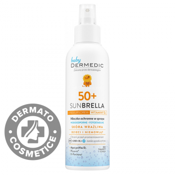 Lapte spray de protectie solara SPF50+ pentru copii Sunbrella, 150ml, Dermedic