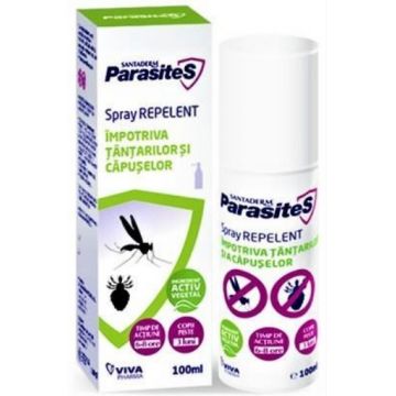 Santaderm ParasiteS spray repelent impotriva tantarilor si capuselor - 100ml Vitalia K