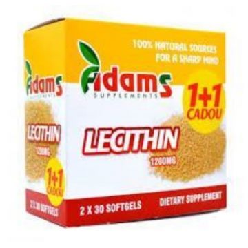 Adams Vision Lecitina 1200mg- 30 cps (pachet promo1+1 )