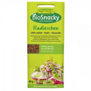 Seminte de ridiche bio pentru germinat BioSnacky, 40g, Rapunzel