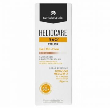 Heliocare 360 Color Gel Oil-Free SPF 50 Nuanta Bronze pentru protectie solara 50 ml Cantabria Labs