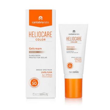 Heliocare Color Gel-crema nuanta Brown SPF 50 pentru protectie solara 50 ml Cantabria Labs