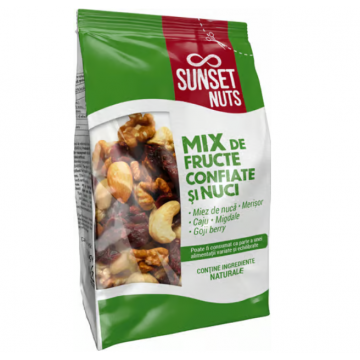 Mix de fructe confiate si nuci, 100g, Sunset Nuts