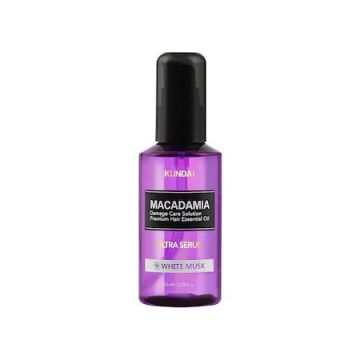 Serum reparator pentru par deteriorat cu ulei de macadamia White Musk, 100ml, Kundal