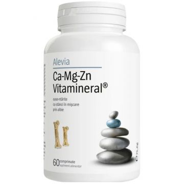 Ca-Mg-Zn Vitamineral, 60 comprimate, Alevia