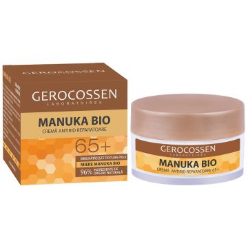 Crema antirid reparatoare cu miere Manuka Bio 65+, 50ml, Gerocossen