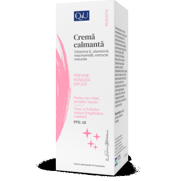 Crema calmanta pentru tenuri cu roseata difuza Q4U, 40ml, Tis Farmaceutic