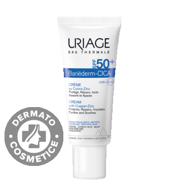 Crema cu SPF 50+ Bariederm Cica, 40ml, Uriage