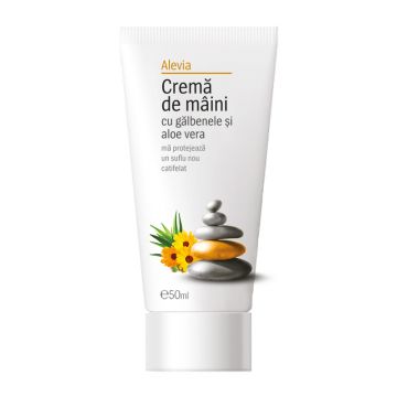 Crema de maini cu galbene si aloe vera, 50ml, Alevia