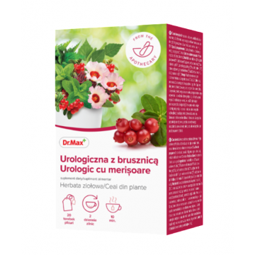Dr. Max Ceai urologic din plante cu merisoare, 20 plicuri
