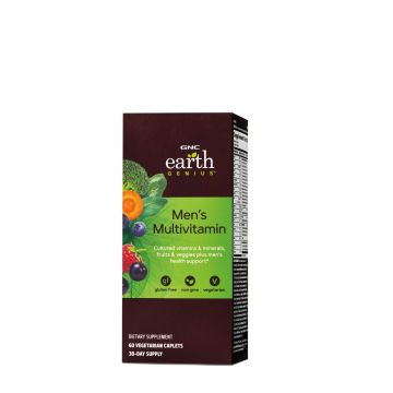 Complex de multivitamine pentru barbati Earth Genius, 60 tablete, GNC