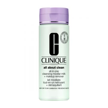 Lapte demachiant delicat pentru ten uscat si foarte uscat All About Clean, 200ml, Clinique