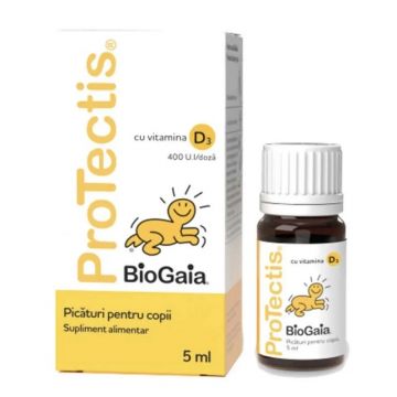 ProTectis picaturi probiotice pentru copii cu vitamina D3 x 5ml