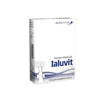 Solutie oftalmica Ialuvit, 15 x 0,6 ml, Alfa Intes