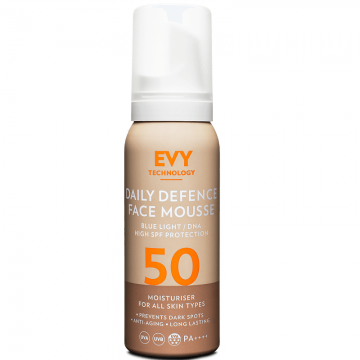 Spuma pentru fata cu SPF50 Daily Defence, 75ml, Evy Technology