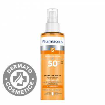 Ulei uscat cu protectie solara SPF50+ S, 200ml, Pharmaceris