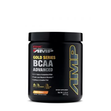 AMP Gold Series BCAA Advanced cu aroma de mandarine Pro Performance, 337.5g, GNC