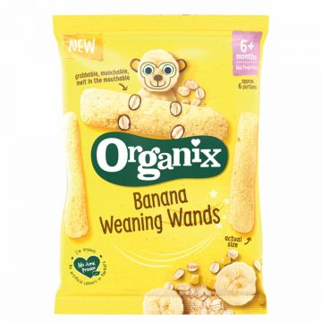 Baghete eco din porumb si ovaz cu banane +6 luni, 25g, Organix