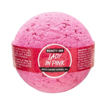 Bila de baie cu ulei din samburi de cirese Lady in Pink, 150g, Beauty Jar