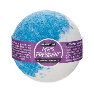 Bila de baie efervescenta cu ulei de migdale dulci Mrs. President, 150g, Beauty Jar