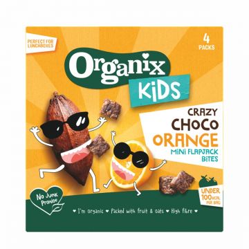 Cubulete moi eco din ovaz integral cu cacao si portocale +3 ani Kids, 4x23g, Organix