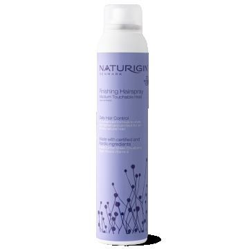 Fixativ cu sustinere flexibila si aspect natural pentru uz zilnic Finishing Hairspray, 200ml, Naturigin