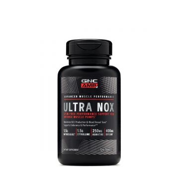 Formula pentru pompare musculara si oxid nitric AMP Ultra NOX, 120 tablete, GNC