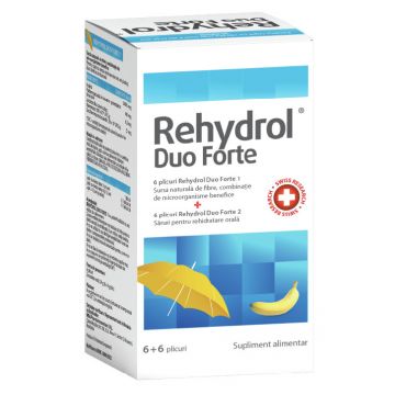 Rehydrol Duo Forte, 6+6 plicuri, MBA Pharma