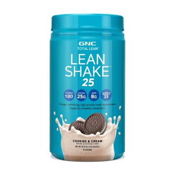 Shake proteic cu aroma de biscuiti si frisca Total Lean Shake 25, 832g, GNC