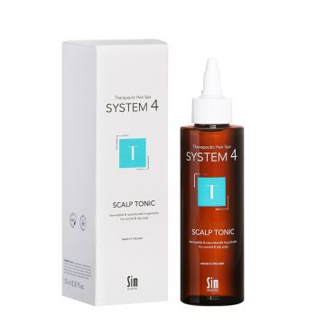 Tratament Tonic Leave-in cu climbazol pentru scalp normal, cu tendinta de ingrasare si matreata System 4 Therapeutical Hair Spa, 150ml, Sim Sensitive