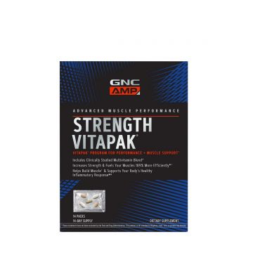 Vitapak pentru forta si anduranta musculara AMP Pro Performance® Men’s Strength Vitapak, 14 pliculete, GNC