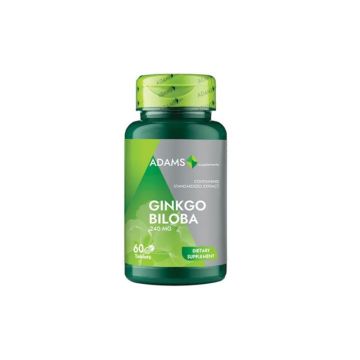 Ginkgo Biloba 240mg, 60 tablete, Adams